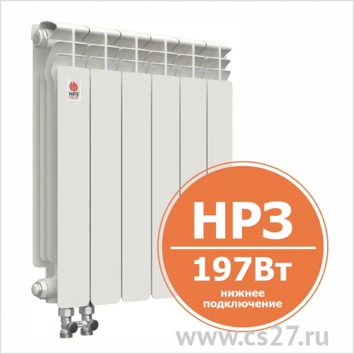 картинка Радиатор Биметаллический "НРЗ" 500/100 12 секции ПРОФИ НПП от Центра Снабжения