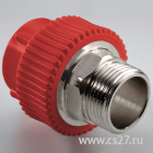 картинка Муфта комбинированная под ключ PP-R AntiFire D50х1 1/2" НР | Центр Снабжения | Дальний Восток | Хабаровск