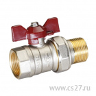 картинка Кран шаровый латунный Temper бабочка американка DN20 (3/4”) PN40 | Центр Снабжения | Дальний Восток | Хабаровск