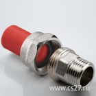 картинка Муфта комбинированная разъемная PP-R AntiFire D 25х1/2" НР | Центр Снабжения | Дальний Восток | Чита