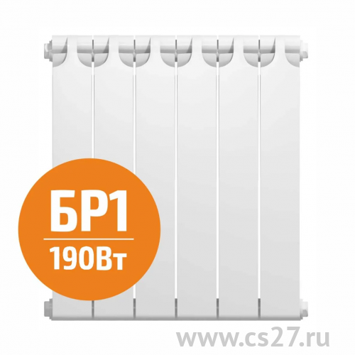 картинка BR1-500 Радиатор биметаллический  4 секции от Центра Снабжения