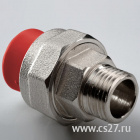 картинка Муфта комбинированная разъемная раструбная PP-R AntiFire D 25х1/2" НР | Центр Снабжения | Дальний Восток | Чита