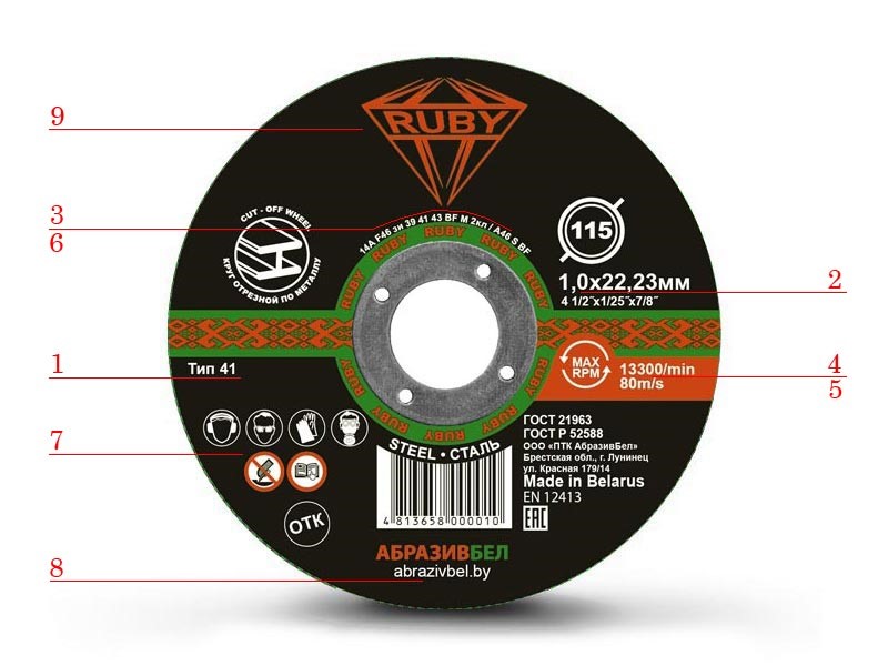Отрезные круги RUBY